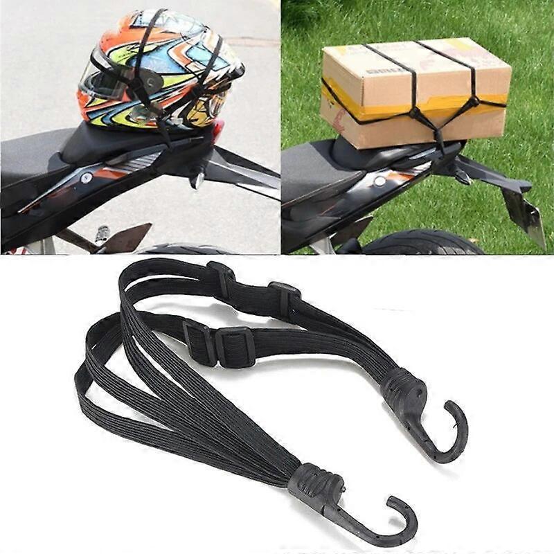 Universal 60/90cm Motorcycle Luggage Strap Moto Helmet Gears Fixed Elastic Buckle Rope High~Strength Retractable Protective Net ST1M410