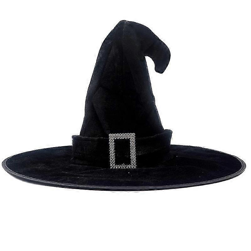 Satin-soft Black Witch Hat Party Accessory (1-count)