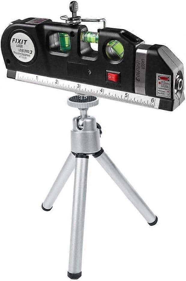 Laser Level 2.5M Multifunctional Tape Measure - Standard and Metric Tape Ruler With Retractable Meta