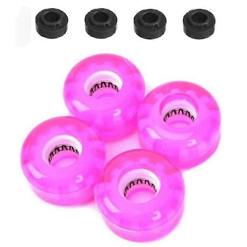 4pcs Skateboard Wheel Pu Flashing Skateboard Sliding Wheels