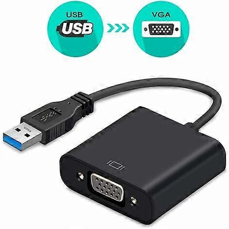 USB 3.0 to VGA Adapter, USB to VGA Video Adapter Converter, Multi Monitor Display, Display External Cable Adapter for PC Laptop Windows 10/8.1/8/7/XP