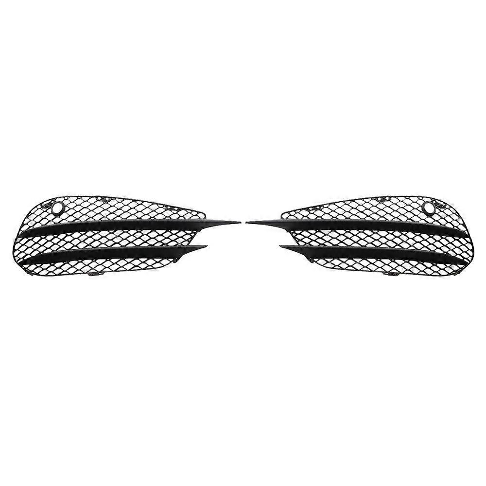 For - W205 C-Class C180 C200 C260 2015-2018 Set L+R Front Bumper Fog Lamp Grill Grille Insert Face