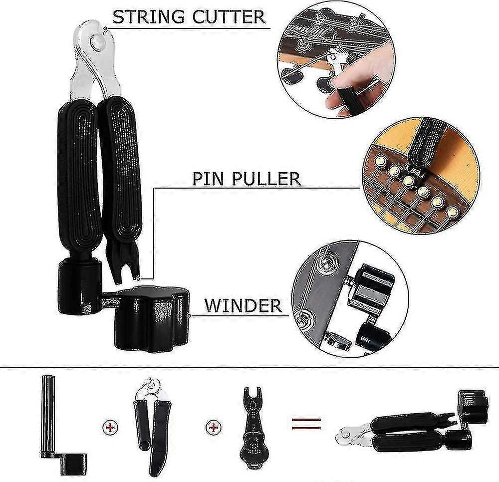 Guitar Tool Changing Kit Strings Pick Capo Tuner Accessories Kit