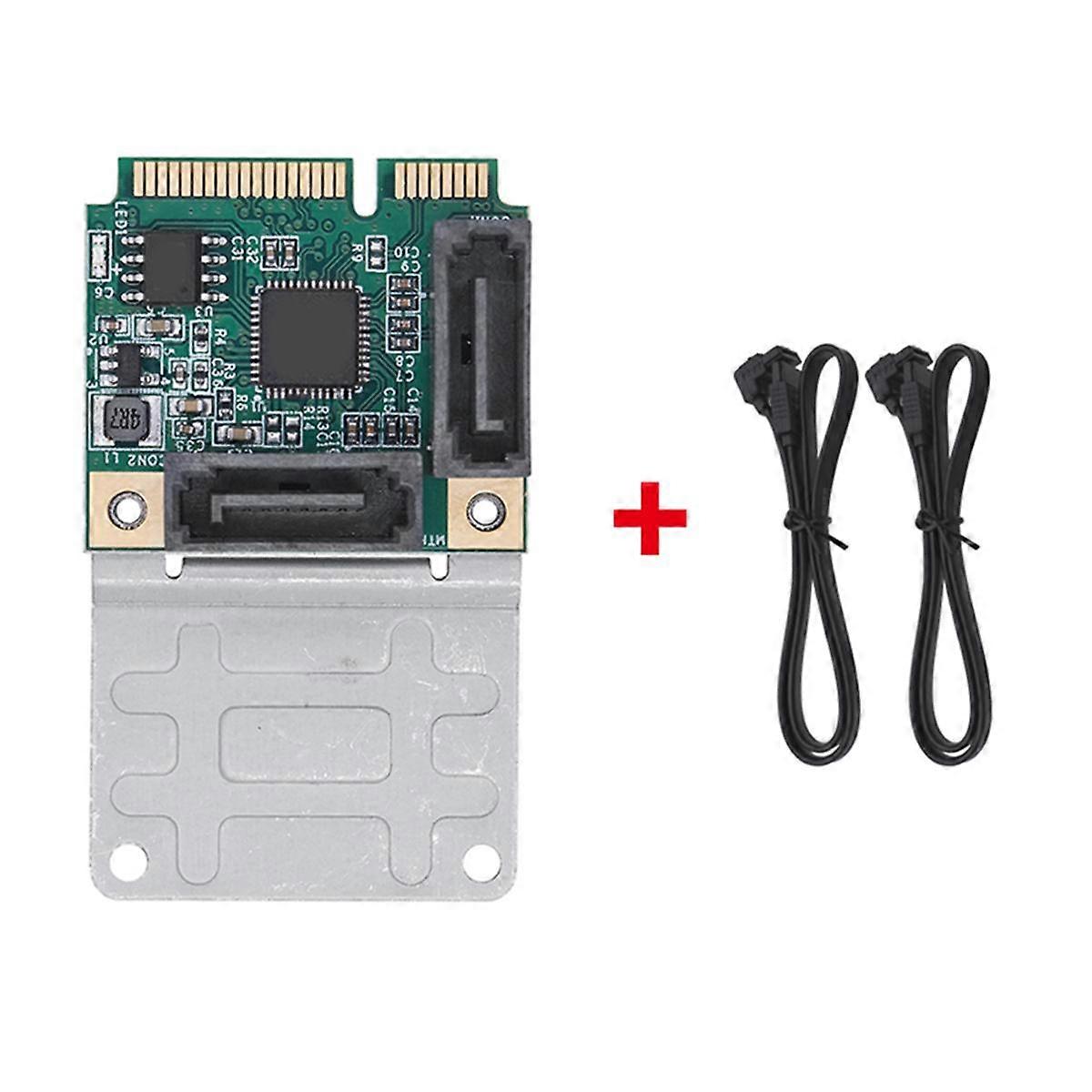 Mini PCI-E SATA 2 Port SATA III 6G Mini PCI Express Controller Card SATA3.0 Mini PCI Express SSD Ad