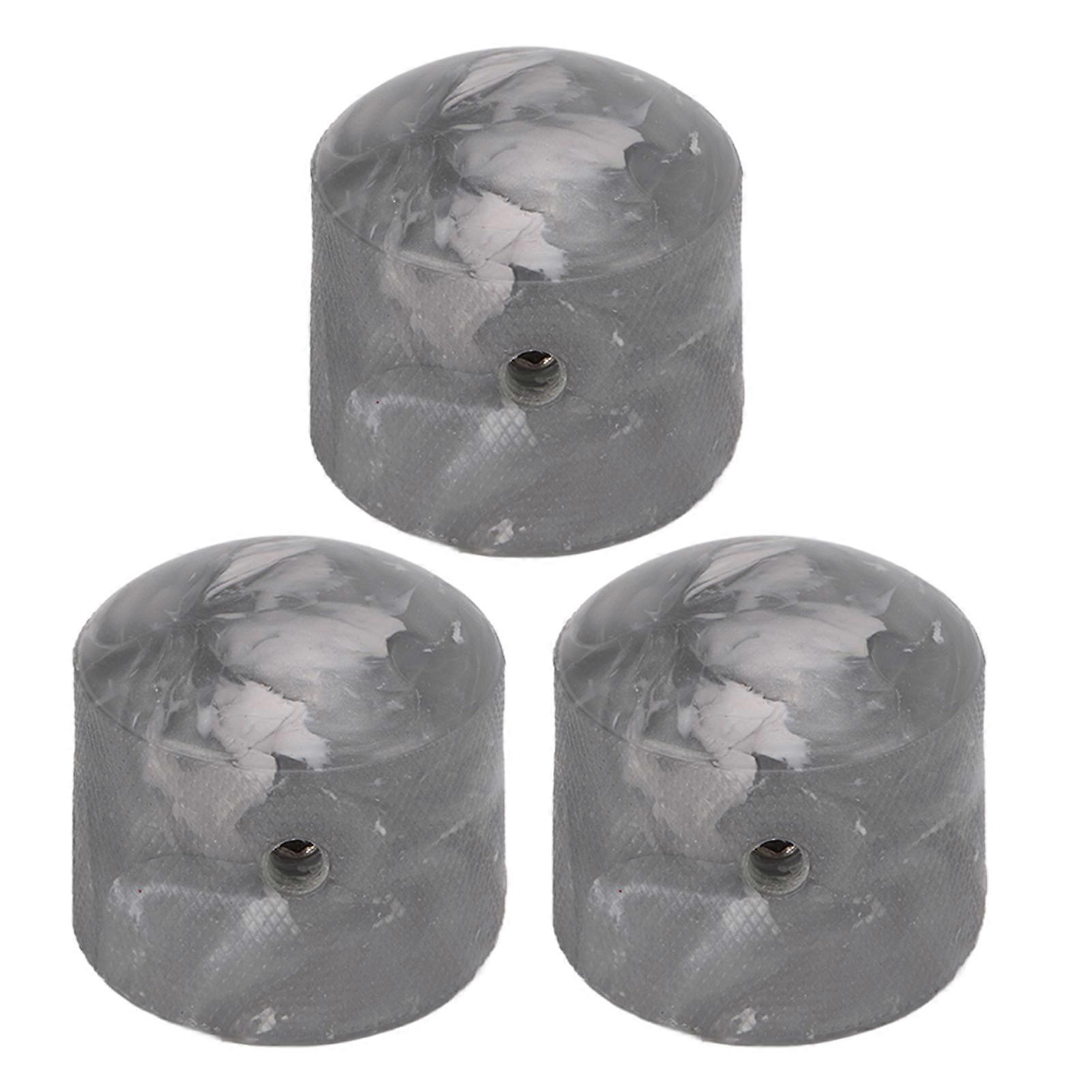 3Pcs Electric Guitar Knob String Potentiometer Controller Instrument Accessory Set Kit Grey 