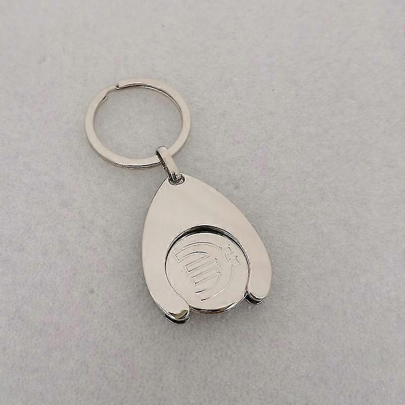 2pcs Shopping Trolley Tokens Key Rings Trolley Removers For Shopping Cart Metal Token Coin Keyrings