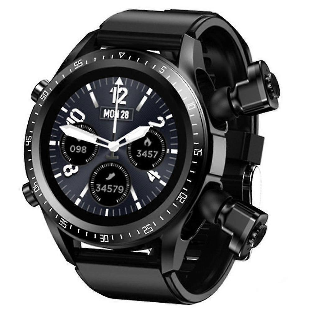 2 In 1 Smartwatch With Earbuds Bluetooth-compatible Headphone Smartwatch Heart Rate Sleep Monitors