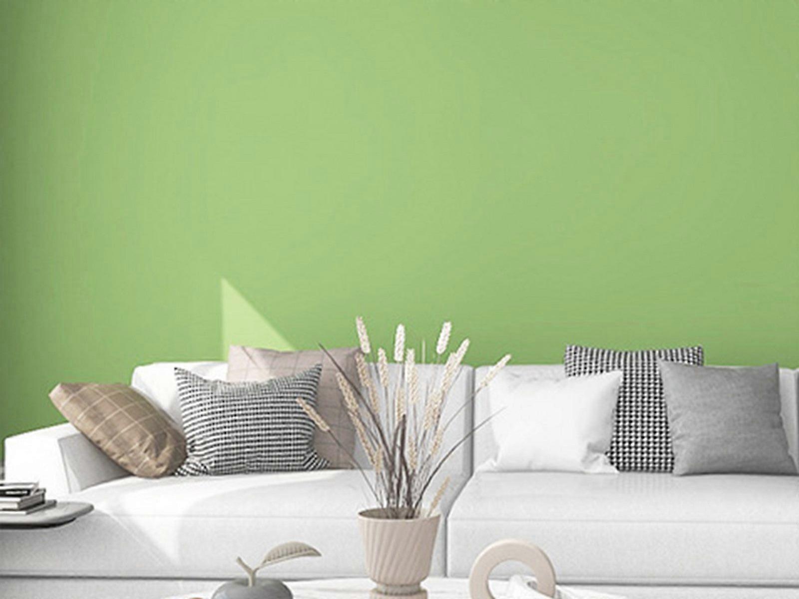 3 Rolls Green Self-Adhesive Solid Color Wallpaper Wall Sticker Home Decor