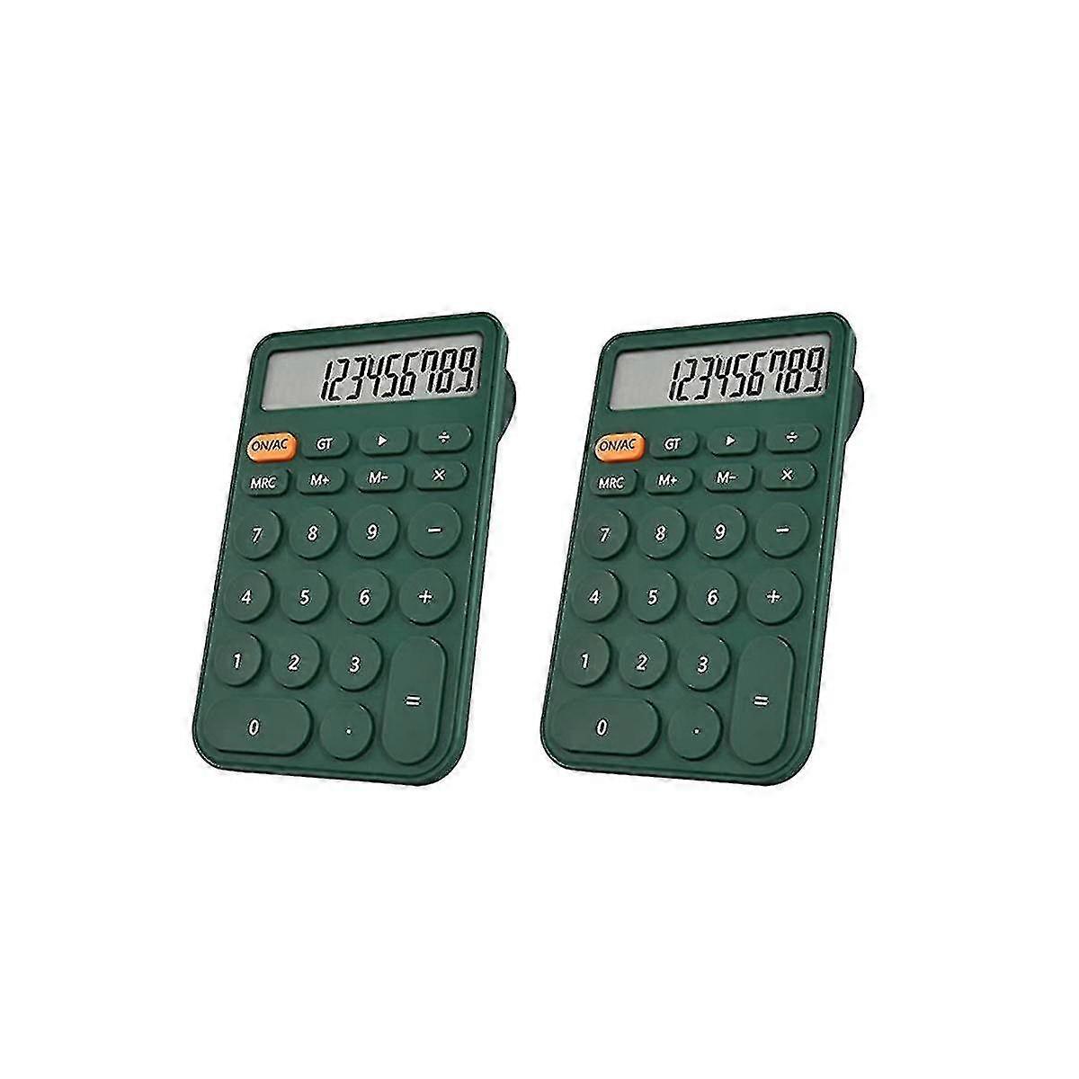 2 Pack Basic Calculator, Pocket Size Mini Calculators, 12 Digit Desktop Calculator For , Scho
