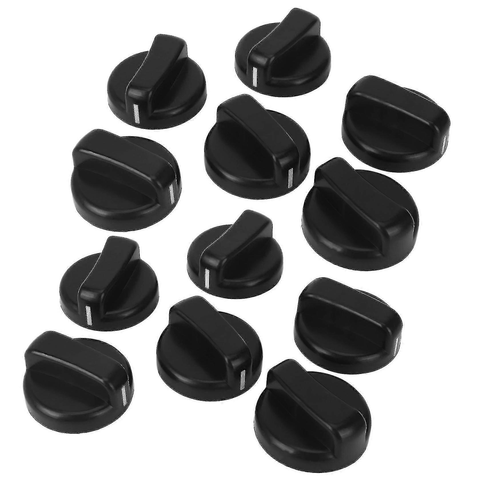 6 Pcs Kitchen Black Plastic Gas Stove Cooker Control Knobs