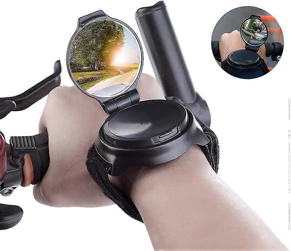 Rearview Mirror For Cyclists, 360 Adjustable, Safety Wrist Mirror