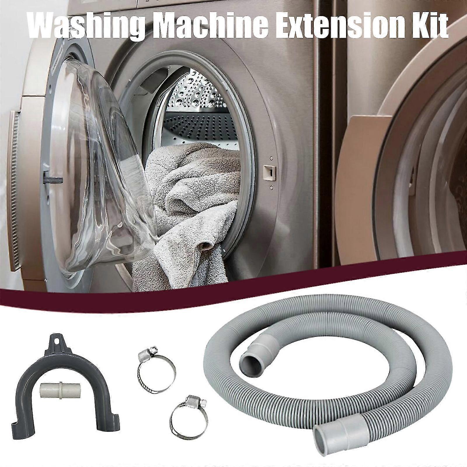 Washing Machine Extension Kit 2m Extension Pipe Plastic Hose Retractable Set