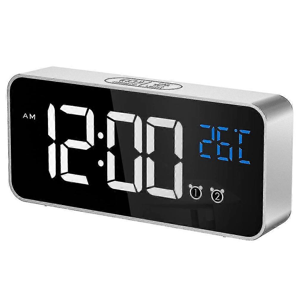Grande sveglia digitale per ipovedenti - Grande orologio elettrico per camera da letto, display numerico Jumbo, dimmer di luminosità completamente dimmerabile, porte USB