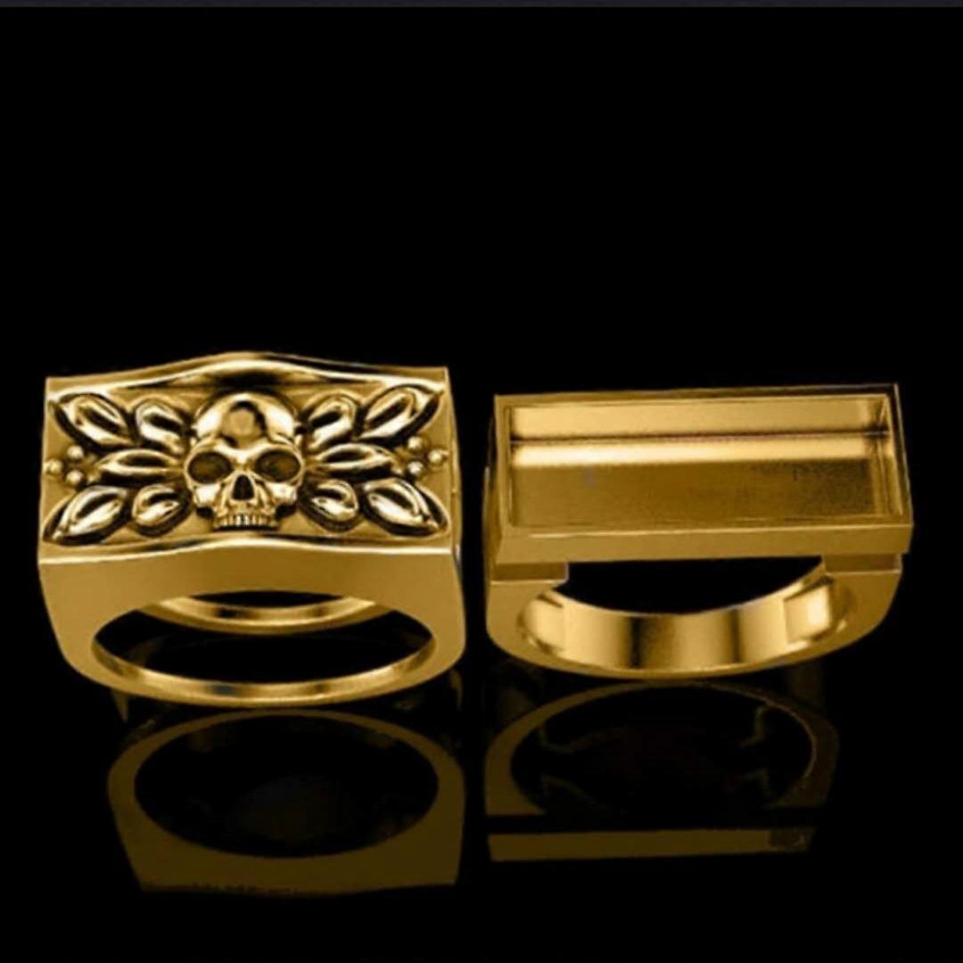 Compartiment invisible Skull Ring Punk Skull Set Ring