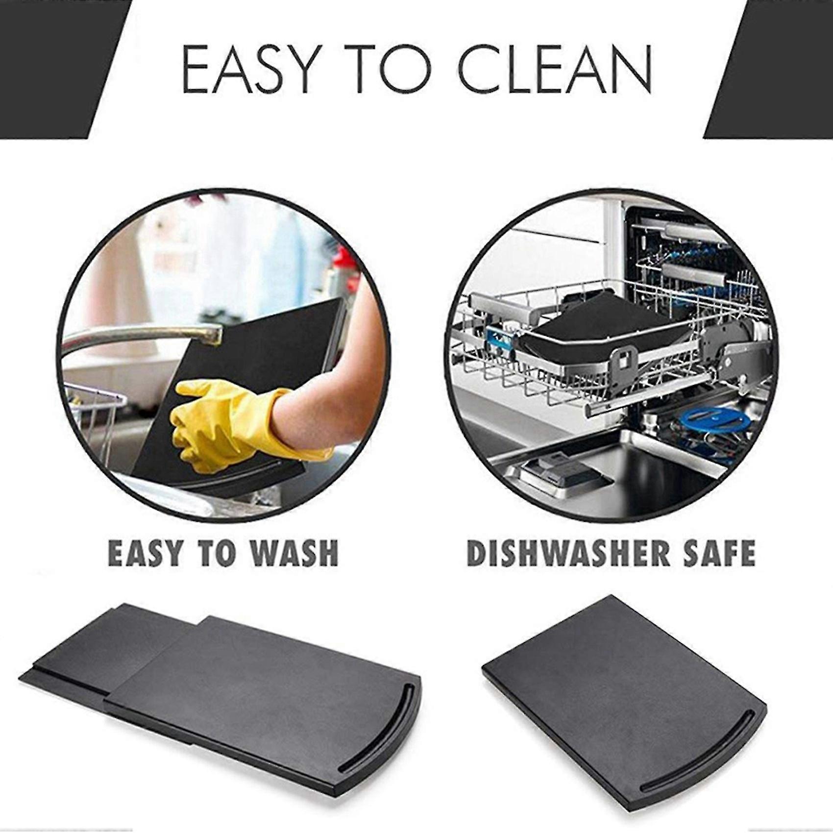 3x Kitchen Sink Sliding Coffee Tray Mat, With Smooth Rolling Wheels