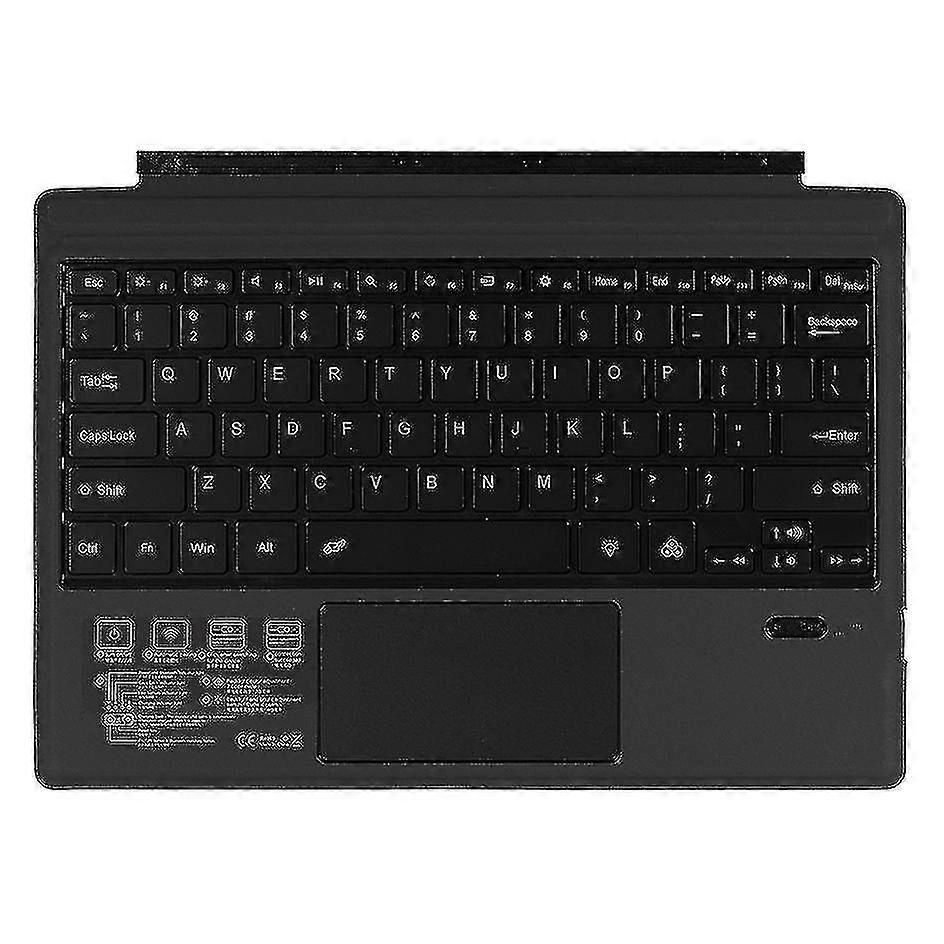 Wireless Keyboard With Presspad For /surface Pro 7, Ultra-slim 7 Color Backlight Bluetooth Wireless