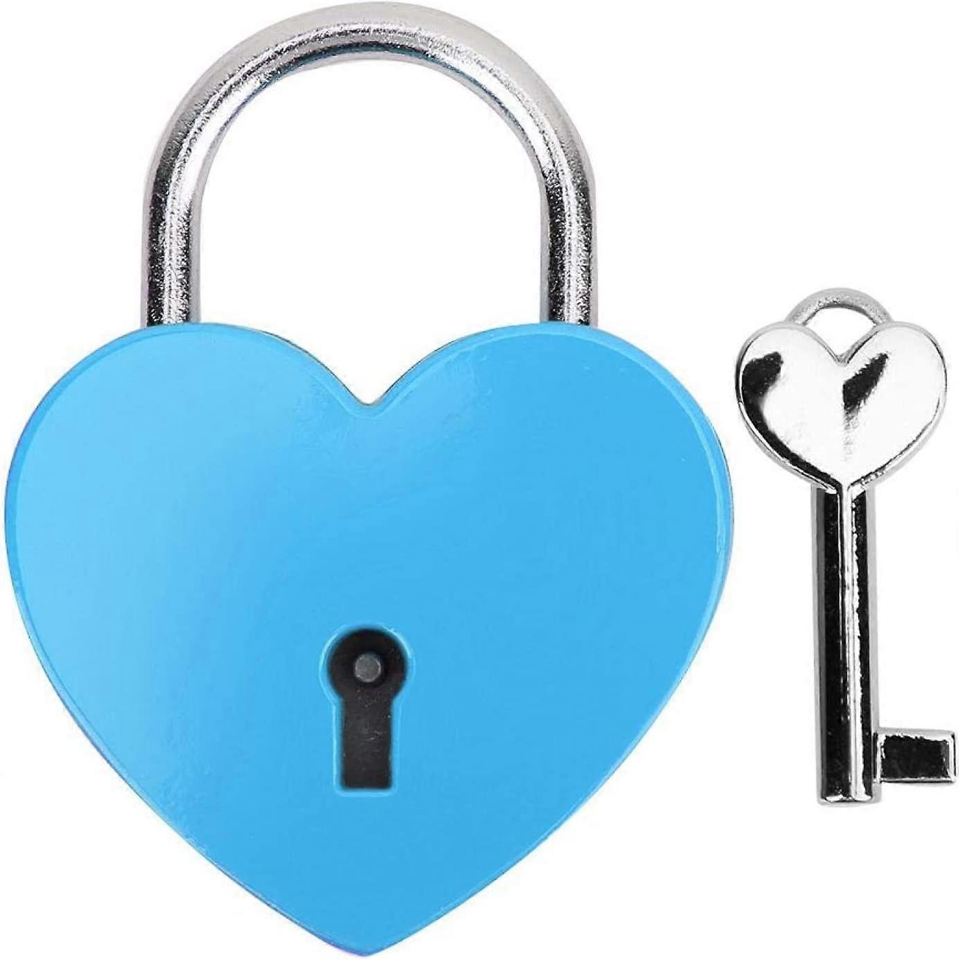 Cadenas, serrure en forme de coeur en mtal avec cl, serrure en mtal pour bot