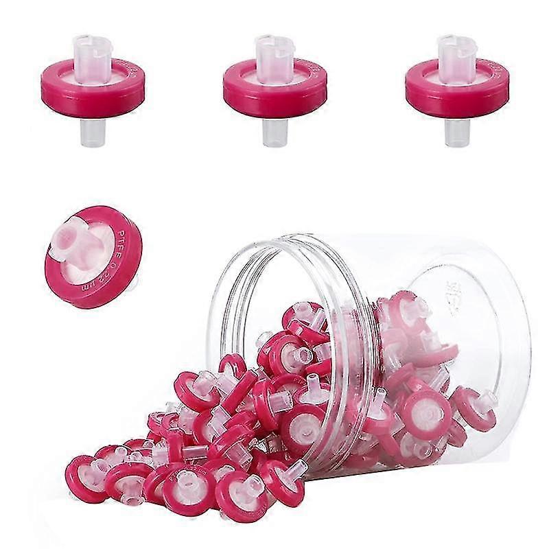 100 Pcs Syringe Filters Ptfe Hydrophobic 0.22um Membrane 13mm Pore Filtration Non-sterile Syringe L-yvan