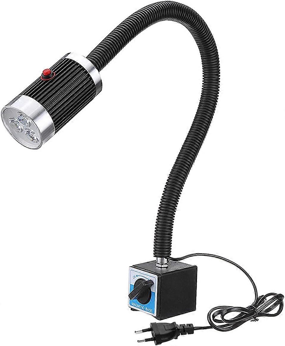 Machine Lamp with Magnetic Base, 9W LED Lathe Lamp, Flexible, Waterproof, with Magnetic Base for Workshop, Lathe, CNC Milling Machine, Metal Milling M