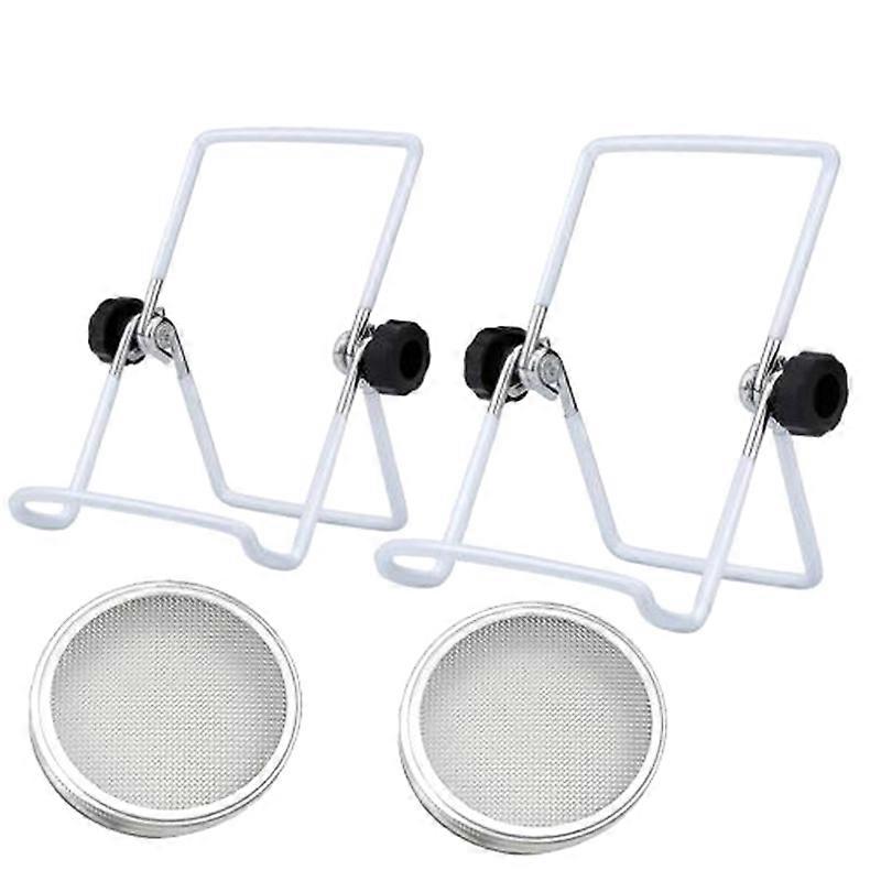 1 Sets of Stainless Steel Can Lids Suitable for Wide Mouth Mason Jar Canning Organic Sprouts Broccoli Lentil Seeds