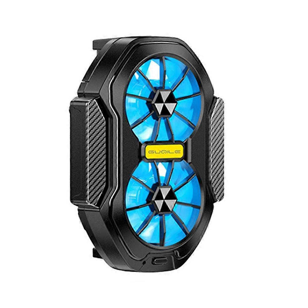 Dual Fan 600mah Rechargeable Mobile Phone Radiator Large Air Volume Back Clamped Mobile Phone Cooling Fan A