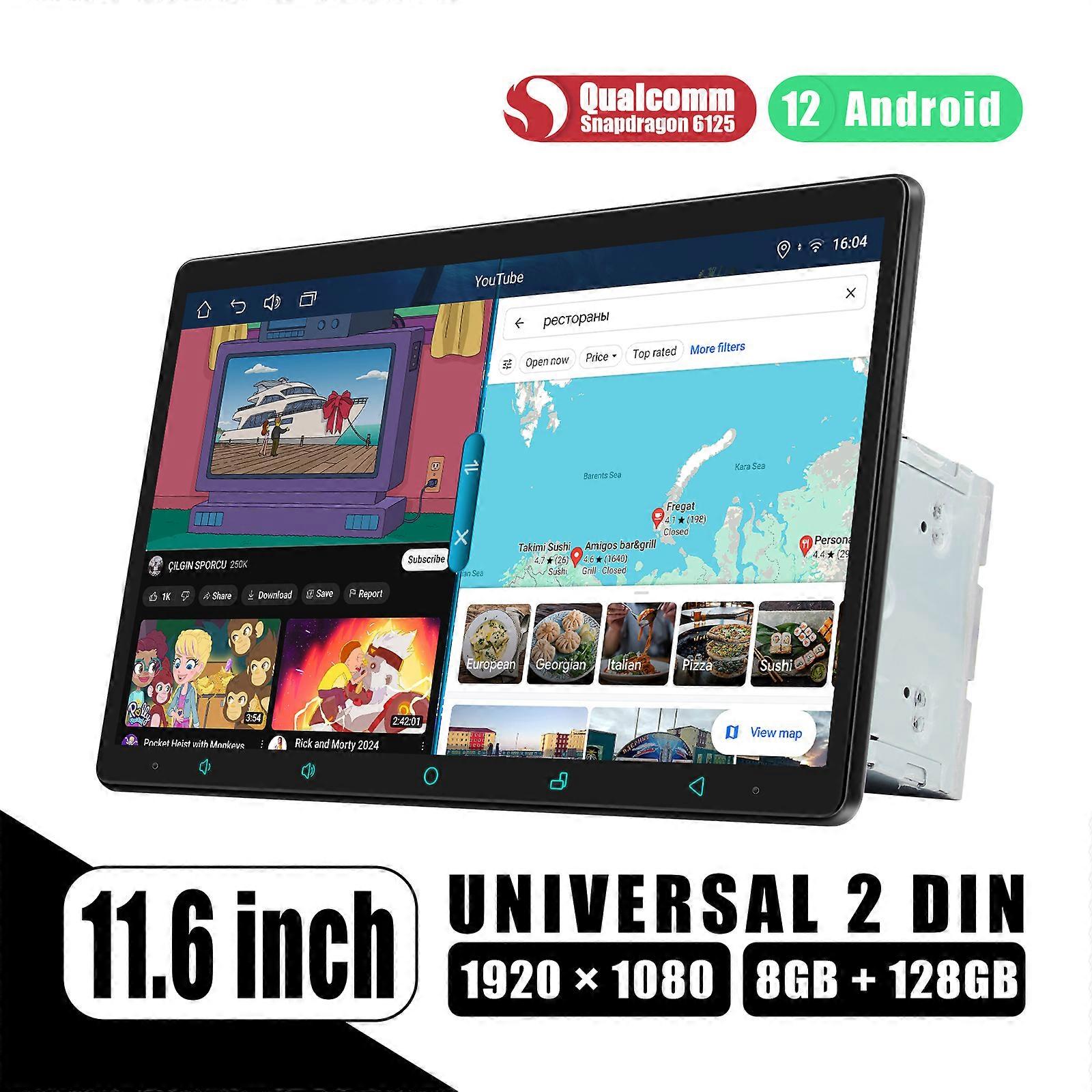 JOYING 11.6"13.3"15.1"Head Unit Car Radio Stereo Car Intelligent GPS Multimeida System Built-in Carplay Android Auto HDMI Output