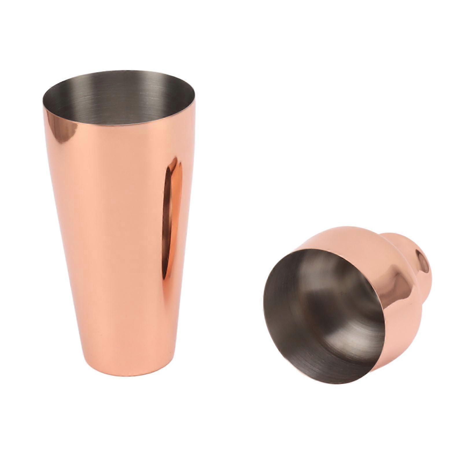 Rose Gold French Style 304 Stainless Steel Cocktail Shaker Bartender for Mixed Drinks
