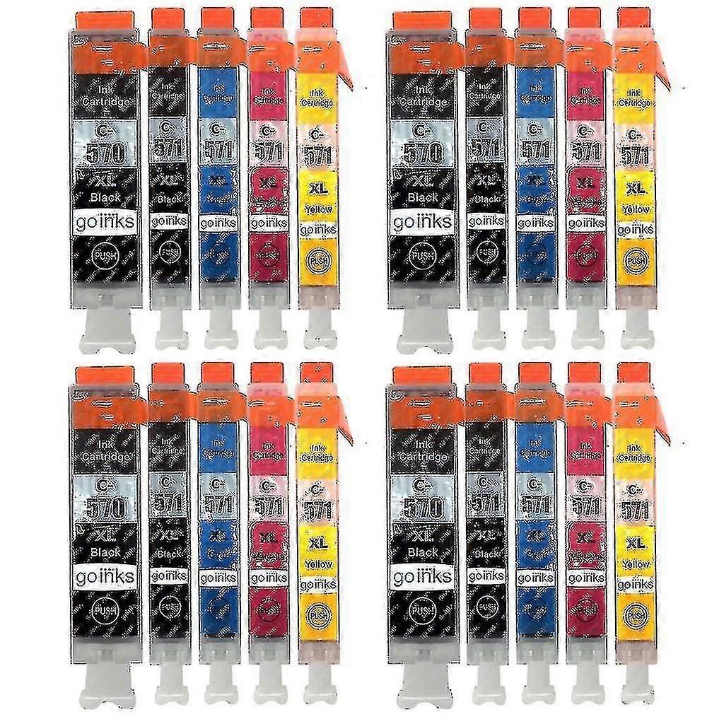 4 Set Of 5 Ink Cartridges To Replace Canon Pgi-570 & Cli-571 Compatible/non-oem From Go Inks (20 Inks)