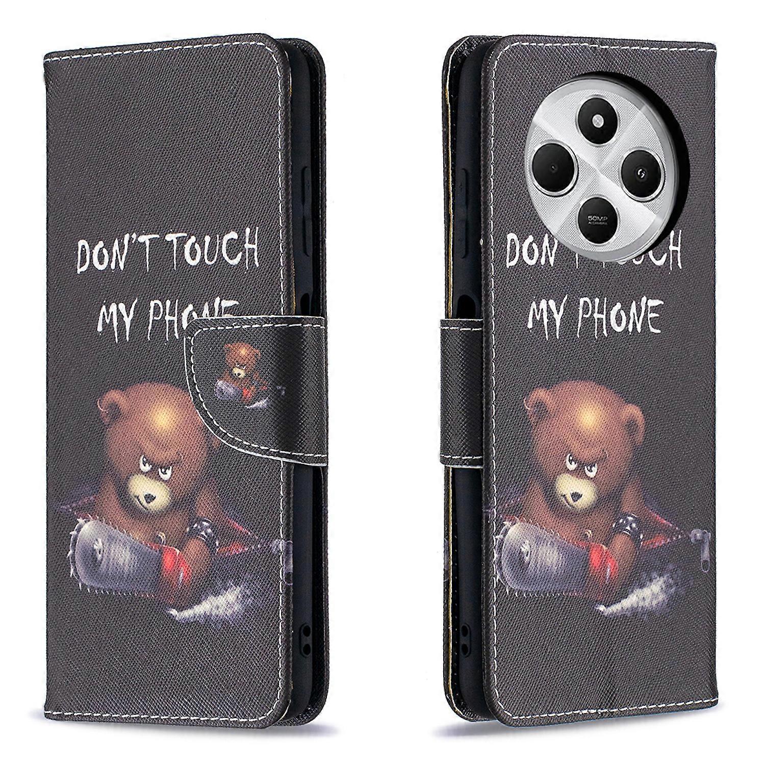 For Xiaomi Redmi 14C Faux Leather Case Case Book Wallet Motif Design