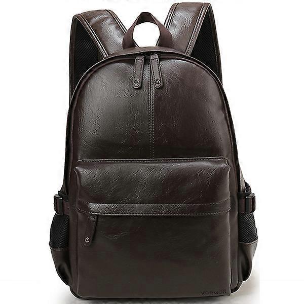 VORMOR Brand Män Ryggsäck Läder School Ryggsäck Väska Mode Vattentät Resväska Casual Läder Bokväska Manlig