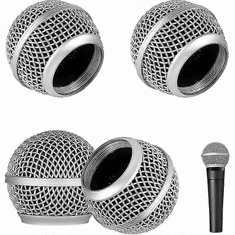 2pcs Microphone Grille Replacement Mic Microphone Head Grill Head Mount Wired Wireless Microphone Accessories For Sm58