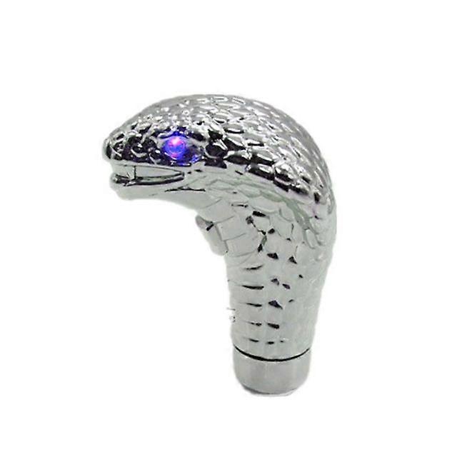 New Car Manual Gear Shift Knob Stick Led Eyes Chrome Cobra Snake Cool Shift Lever