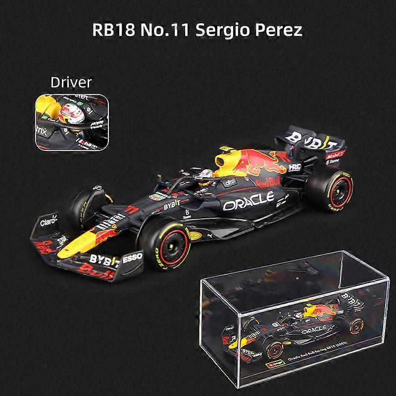 Bburago 1:43 F1 2022 بطل Verstappen ريد بول ريسينغ RB18 بيريز فورمولا 1 سبيكة سيارة يموت المصبوب نموذج السيارة مجموعة ألعاب