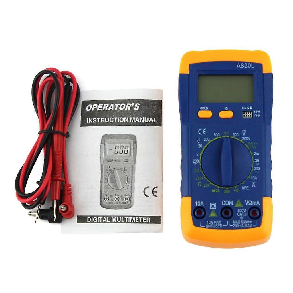 Digital Multimeter Backlights AC-DC Ammeter Volt-Ohm Tester Portable Meter