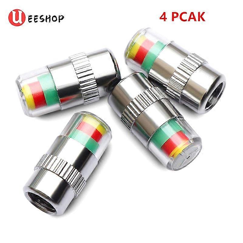 Upgrade 2.0/2.2/2.4 Bar 30/32 PSI Tire Pressure Monitor Pressure Gauge Cap Sensor Indicator Alert Monitoring Tools Kit 4pcs/Lot
