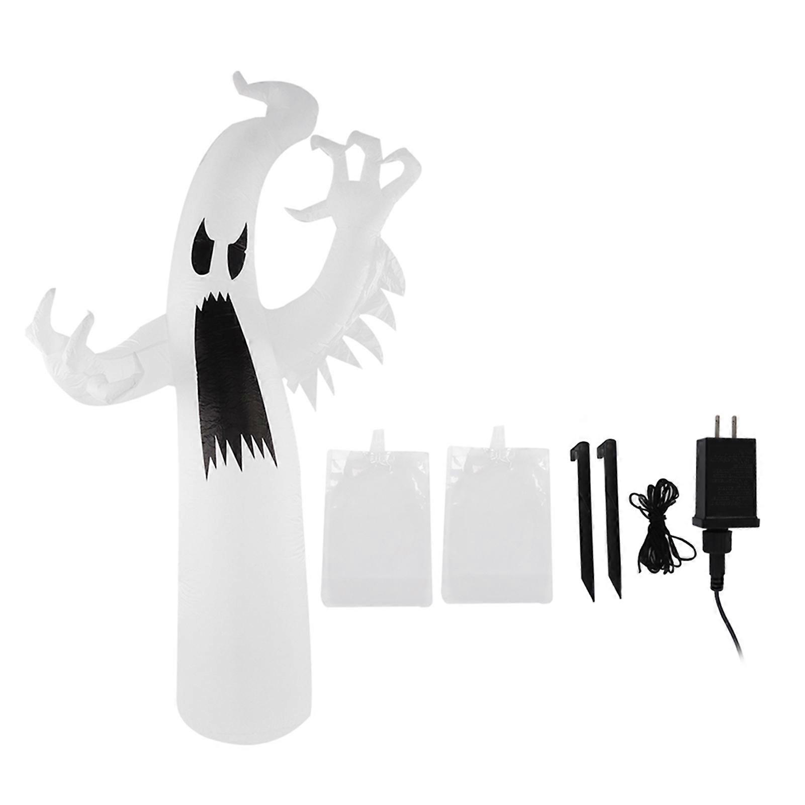 Halloween Inflatable White Ghost with LED Light, Outdoor Decoration