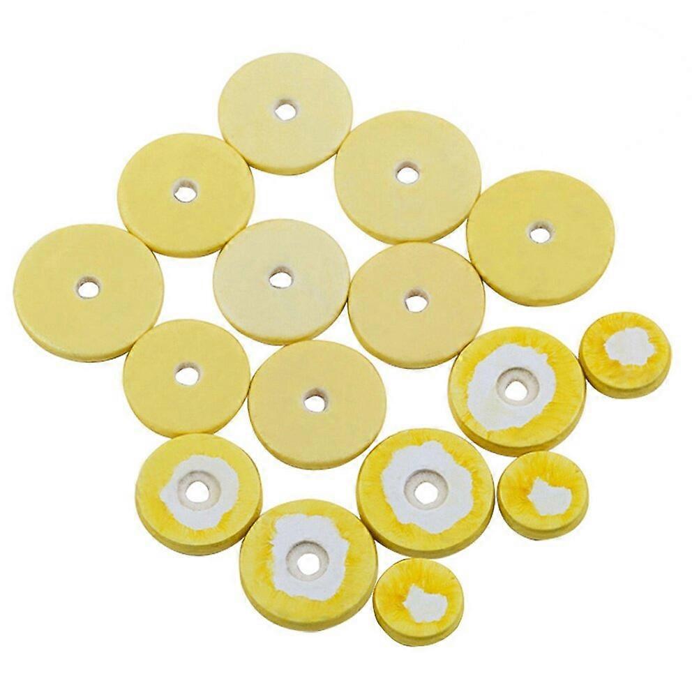 16 in 1 Replacement Elastic Wood Flute Instrument Pads (Light Yellow)