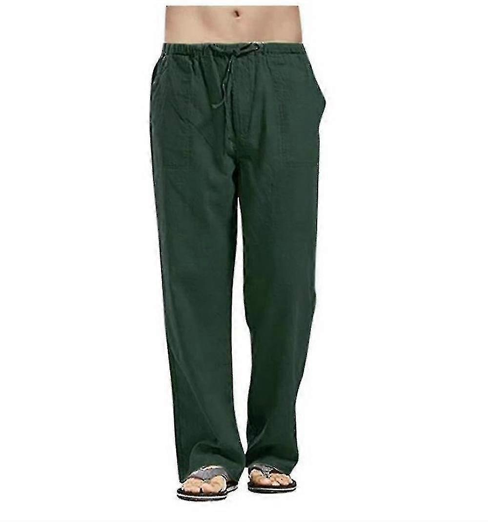 Mænd Solid Sport Løse Afslappede Bukser Jogging Lige YogaBukser