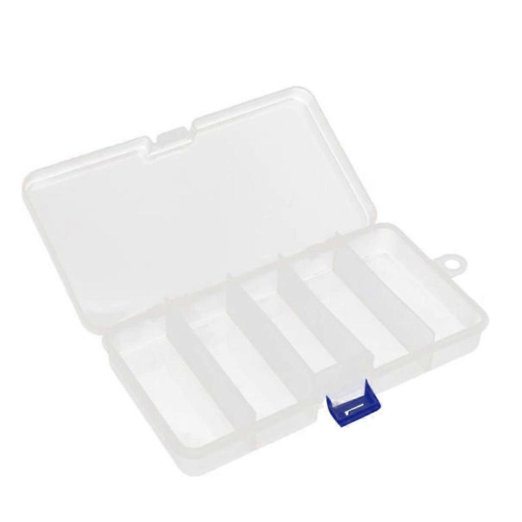 5 Fächer Kunststoff Aufbewahrungsbehälter Fall Angeln Köder Fisch Tackle Box