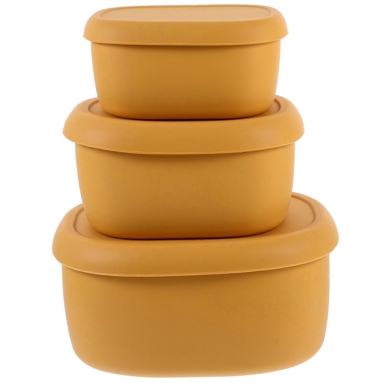 1 Set Nesting Silicone Containers Lunch Box Food Storage Container Microwave Lunch Containers