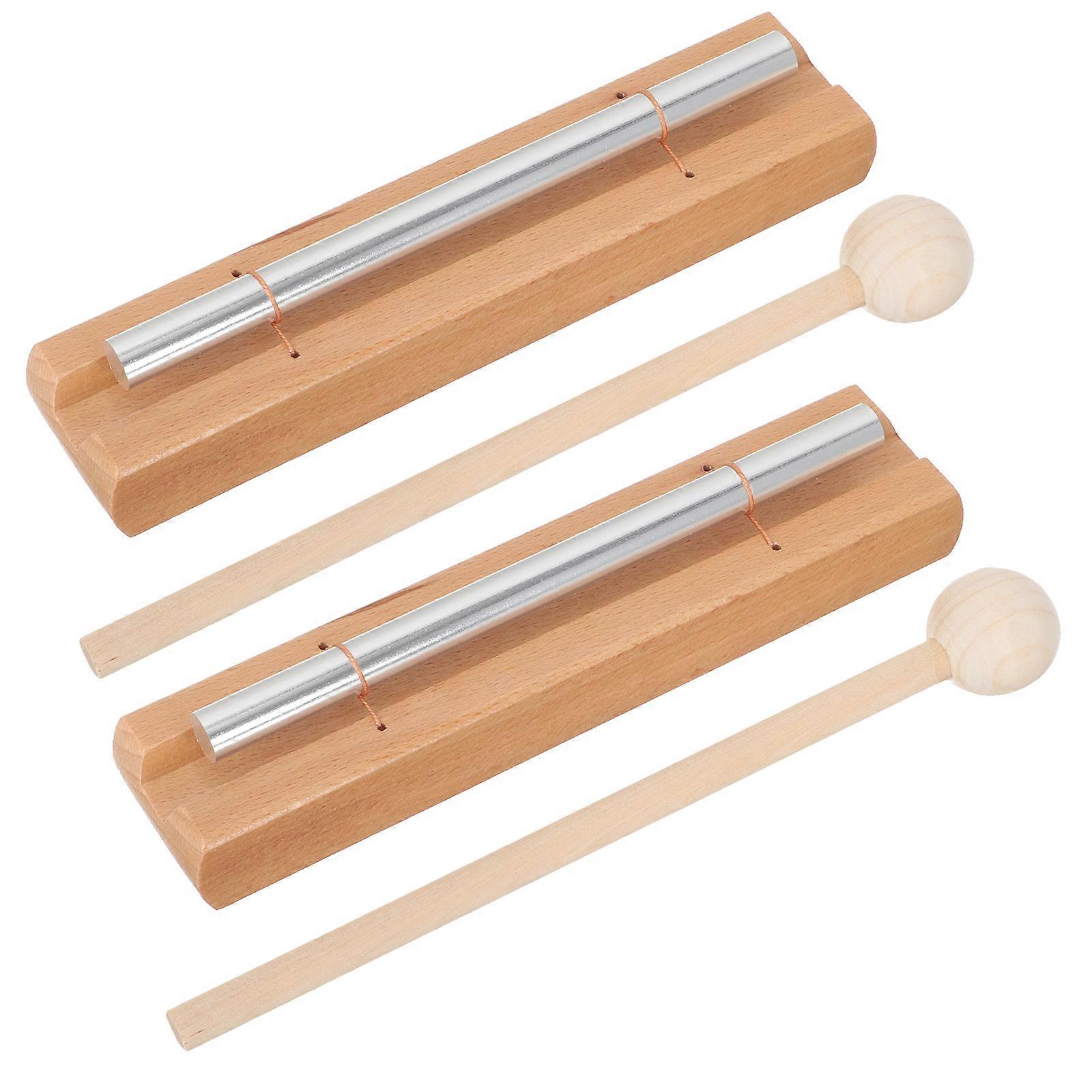 2 Set of Meditation Chimes Mindfulness Hand Bell Classroom Chime Percussion Instrument