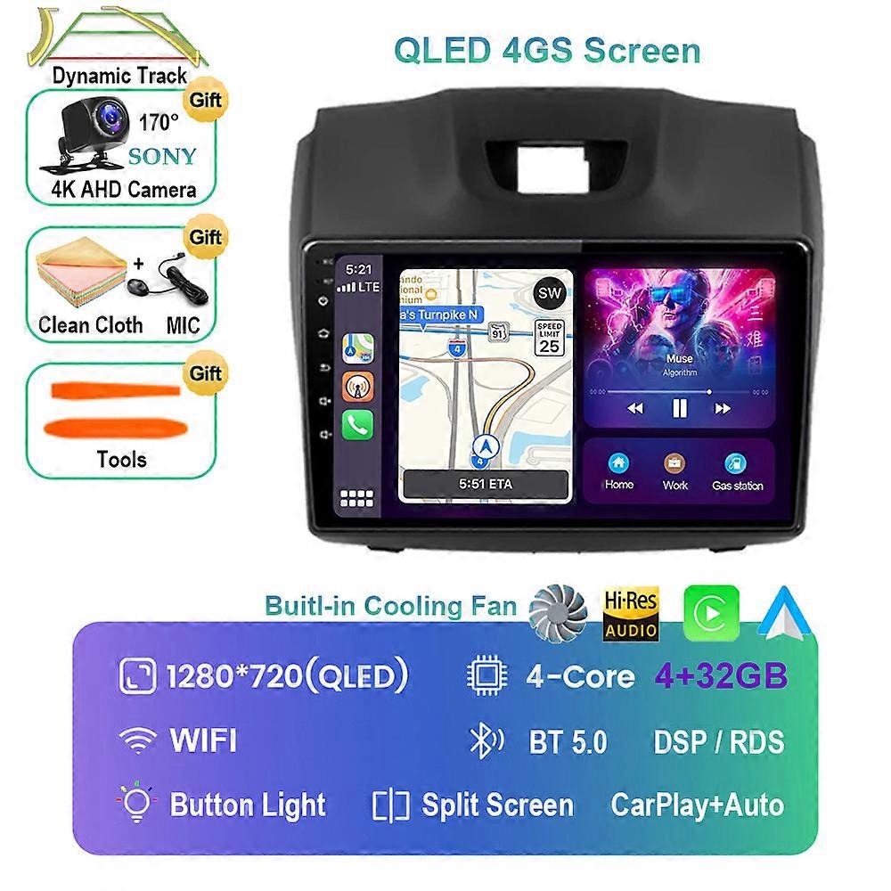 Android 13 For Isuzu D-Max DMax Chevrolet TrailBlazer S10 Colorado Car Radio Carplay Auto Video Player GPS Navigation 4G WIFI BT