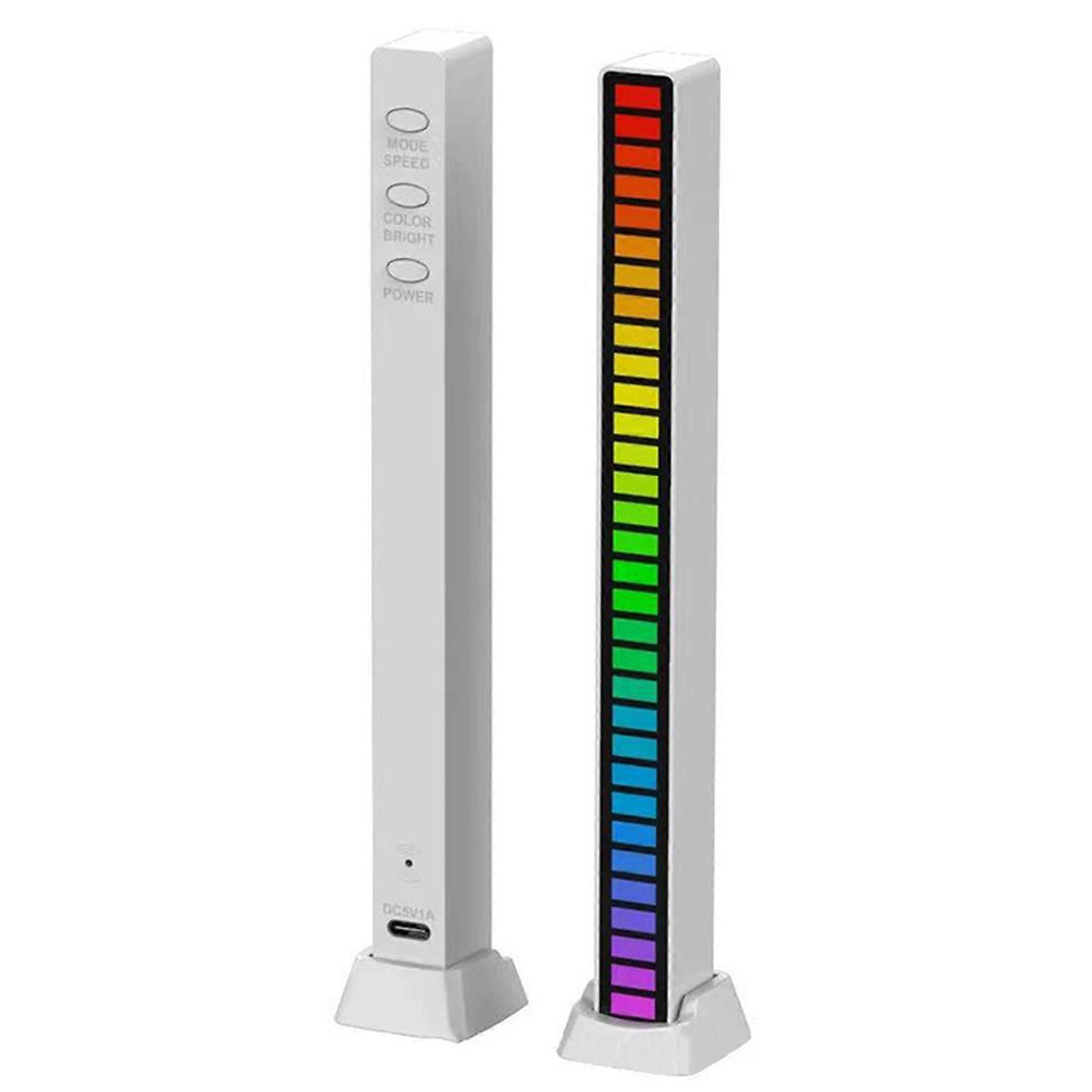 Rechargeable Music Rhythm Light, Colorful Sound Control Light RGB Light Bar Sound Activated LED Lights