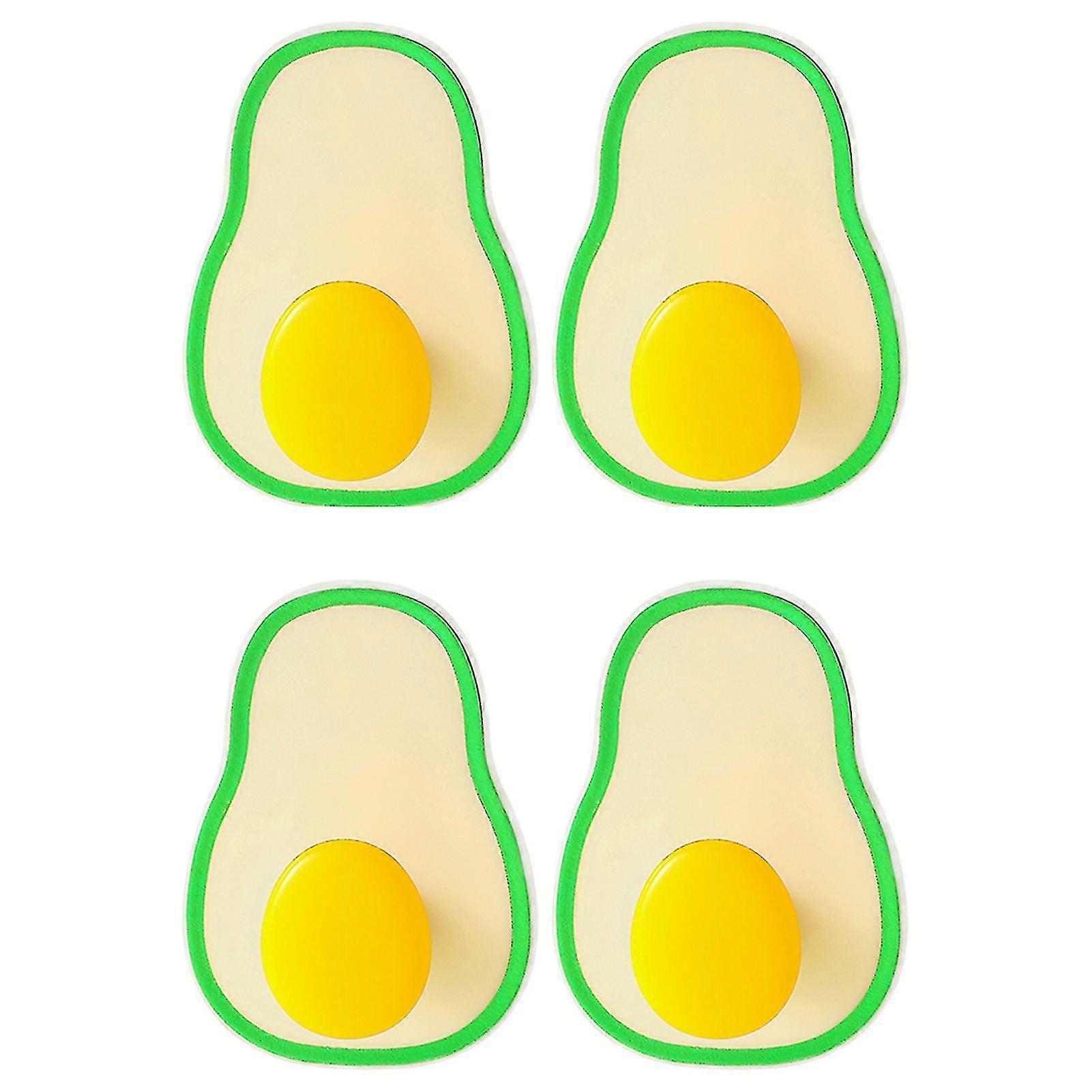 4pcs Avocado Hook Hole-free Coat Seamless Patch Wall Hanging Sticky Hook