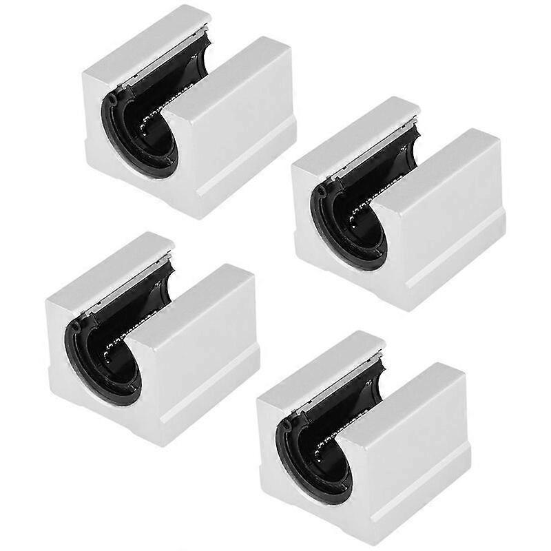 4 STÜCKE SBR20UU Linearlager, Open Motion Kugellager Aluminiumlegierung Gleitblock Linearführungsschiene 20 * 39 * 11mm