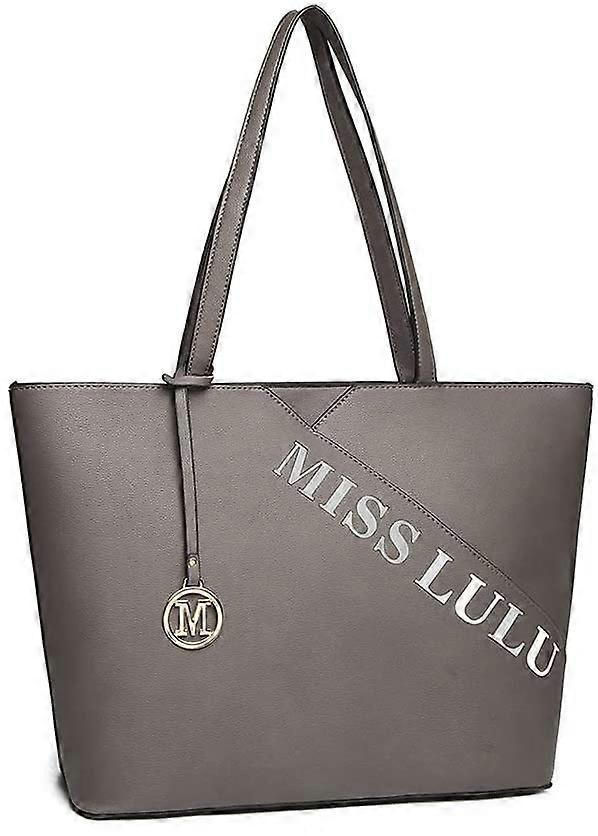 Grey Handbags Women Large Shoulder Bag Fashion Designer Tote Bags