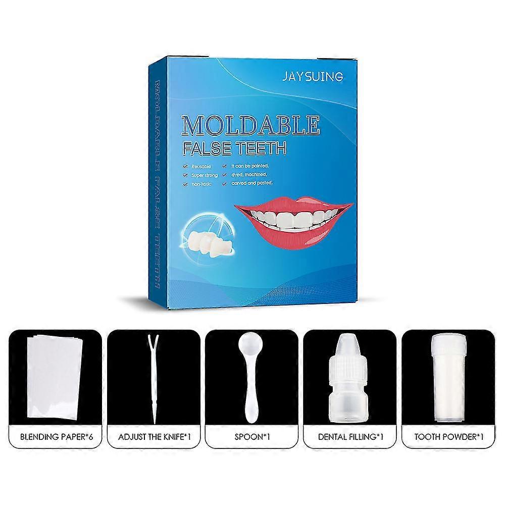 Resin Temporary Tooth Repair Granules Teeth Gaps Missing Broken Tooth False Teeth Filling Moldable Solid Glue Dental