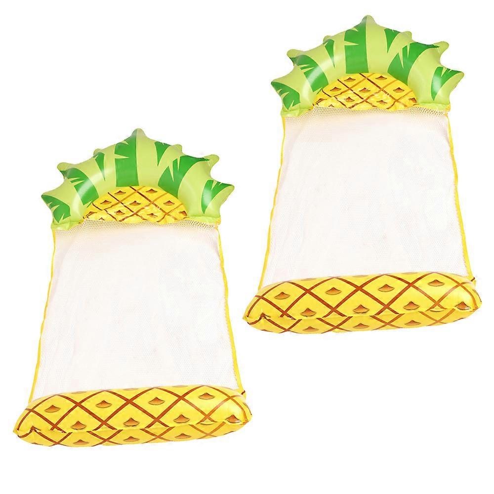 2pcs Hammock Inflatable Pool Floats with Fruit Pattern, Comfortable Floating Chair for Adults&Kids