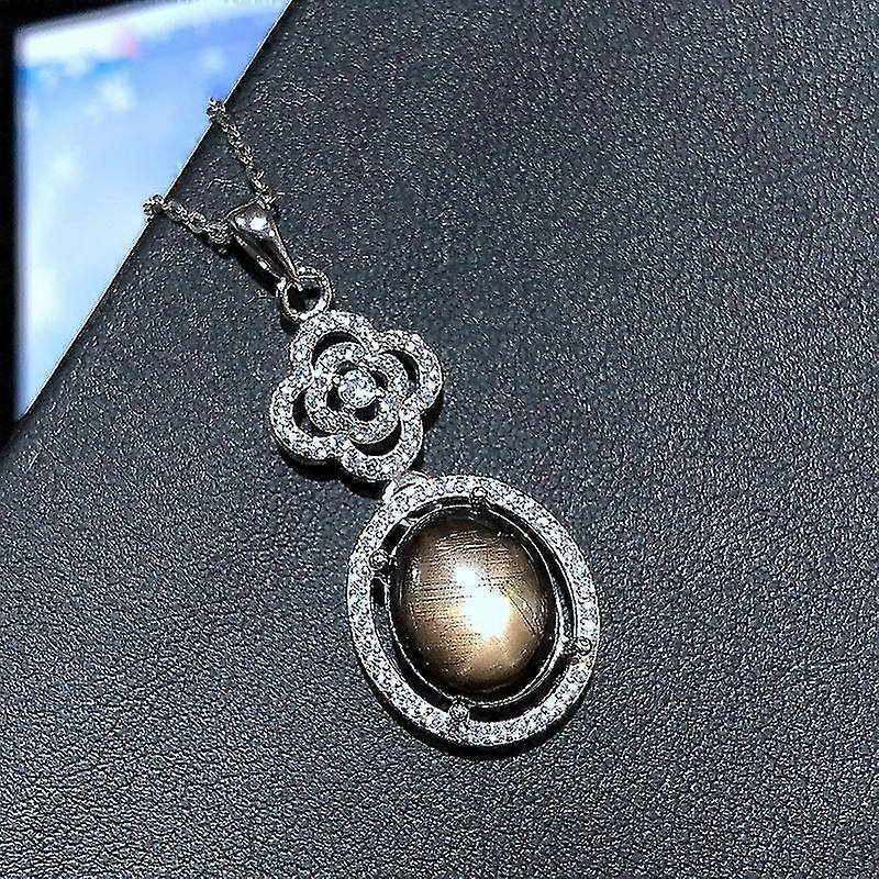 هدية لصديقة عاشق 925 الفضة الإسترليني جديدة قلادة الكنز الأزرق 925 الفضة الإسترليني مرصعة نجمة الياقوت قلادة هدايا لصديقة احصل على G