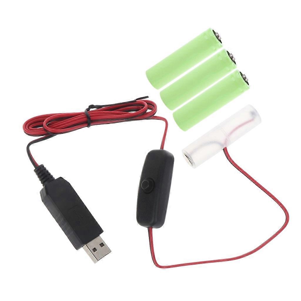 Dummy Battery Power Supply Cable wtih Switch for LED Light Remote Control